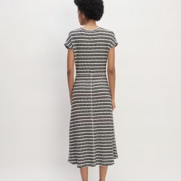 🆕 EVERLANE The Rib-Knit Cap Sleeve Midi Dress - Picture 8 of 12